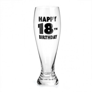 Everything_but_Flowers_Happy 18th Pilsner Beer Glass