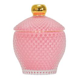 Pink Glass Luxe Jar