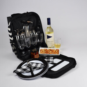 Everything_but_Flowers_Black & White Picnic Cooler Bag