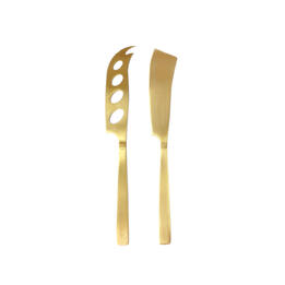 Everything_but_Flowers_Satin Gold 2 Piece Cheese Knife Set