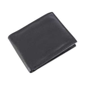 Everything_but_Flowers_Men's Black Leather Wallet (can be personalised) (#125)