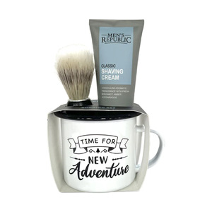 Everything_but_Flowers_Men's Republic Mug w/Shaving Cream and Beard Brush