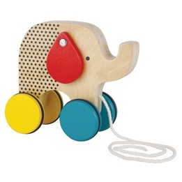 PETIT COLLAGE - JUMPING JUMBO WOODEN PULL TOY