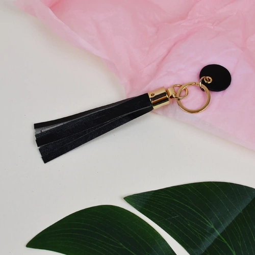 Everything_but_Flowers_Black Tassel Keyring