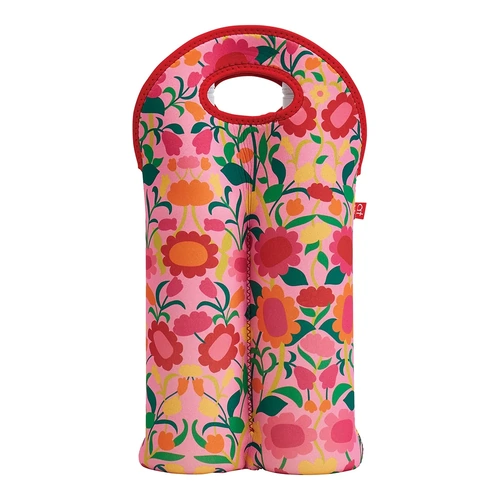 Everything_but_Flowers_Neoprene Double Wine Bag - Flower Patch