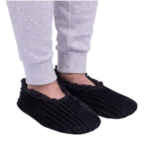 Everything_but_Flowers_SnuggUps Men's Slippers - Black Cord
