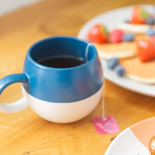 Everything_but_Flowers_Dipped Sphere Stoneware Mug - Navy