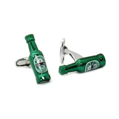 Everything_but_Flowers_Green Beer Bottle Cufflinks