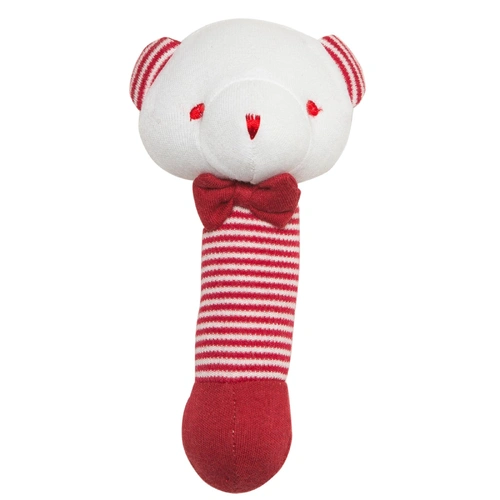 Everything_but_Flowers_Bear Rattle - Red Stripe