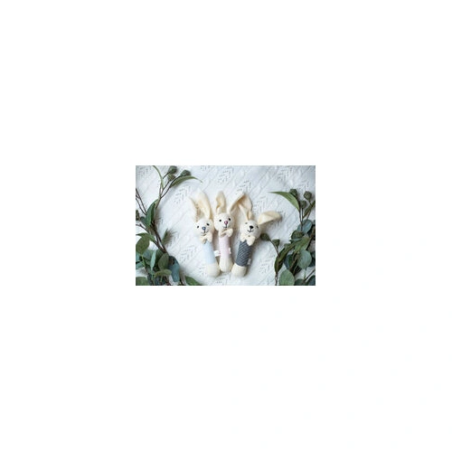 Everything_but_Flowers_EMOTION & KIDS Bunny Rattle Mini - Beige/Blue - 18cm