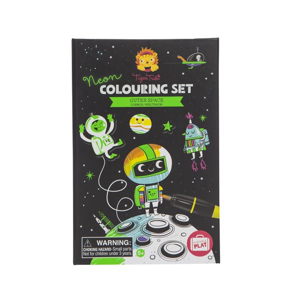 Space Neon Colouring Set Tiger Tribe