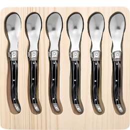Laguiole Chateau Coffee Black Marble Spoons 6 pieces