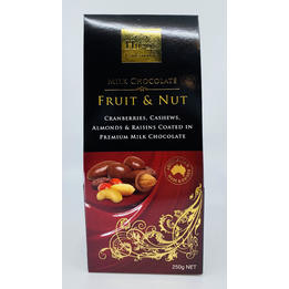 Hugo's Confectionery Milk Chocolate Fruit and Nut 250g